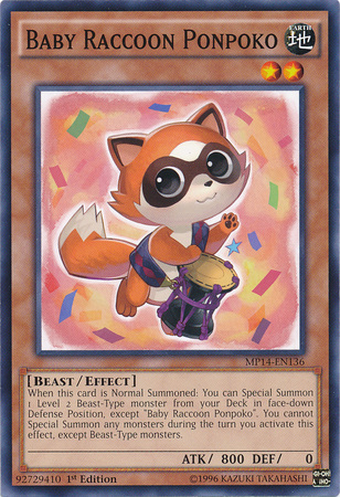 Baby Raccoon Ponpoko - MP14-EN136 - Common - 1st Edition available at 401 Games Canada