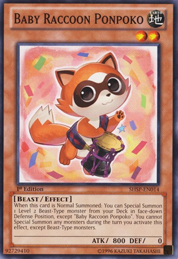 Baby Raccoon Ponpoko - SHSP-EN014 - Common - 1st Edition available at 401 Games Canada