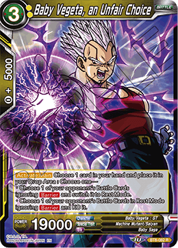 Baby Vegeta, an Unfair Choice - BT8-082 - Rare available at 401 Games Canada