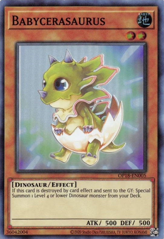 Babycerasaurus - OP18-EN005 - Super Rare available at 401 Games Canada