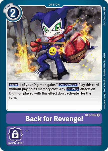 Back for Revenge! - BT3-109 - Uncommon available at 401 Games Canada