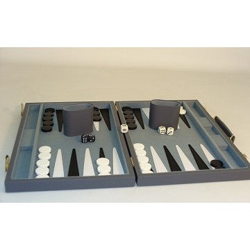 Backgammon - 15" Grey Vinyl Board available at 401 Games Canada