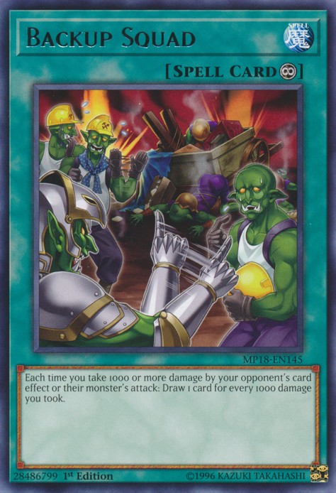 Backup Squad - MP18-EN145 - Rare - 1st Edition available at 401 Games Canada