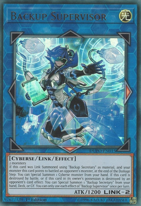 Backup Supervisor - DUPO-EN015 - Ultra Rare - 1st Edition available at 401 Games Canada