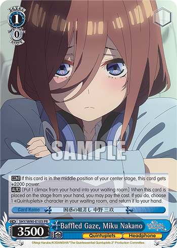 Baffled Gaze, Miku Nakano - 5HY/W90-E103 - PR available at 401 Games Canada