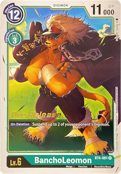 BanchoLeomon (Prerelease Promo) - BT4-061 - Rare available at 401 Games Canada