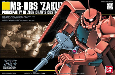 Bandai: Gunpla - HGUC - #032 MS-06S Char's Zaku II 1/144 available at 401 Games Canada