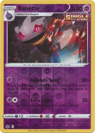 Banette - 063/198 - Rare - Reverse Holo available at 401 Games Canada