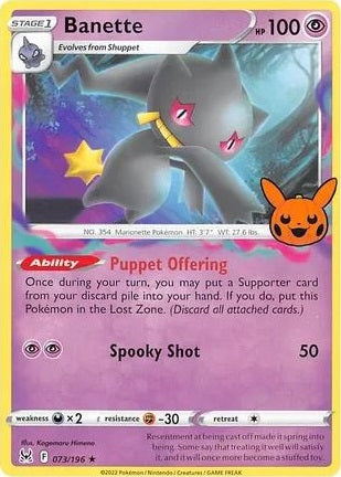 Banette - 073/196 - Promo (Trick or Trade BOOster Bundle) available at 401 Games Canada