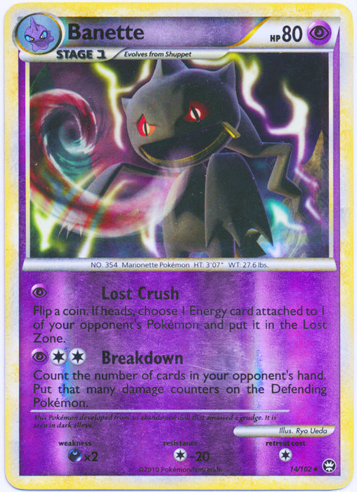 Banette - 14/102 - Rare - Reverse Holo available at 401 Games Canada