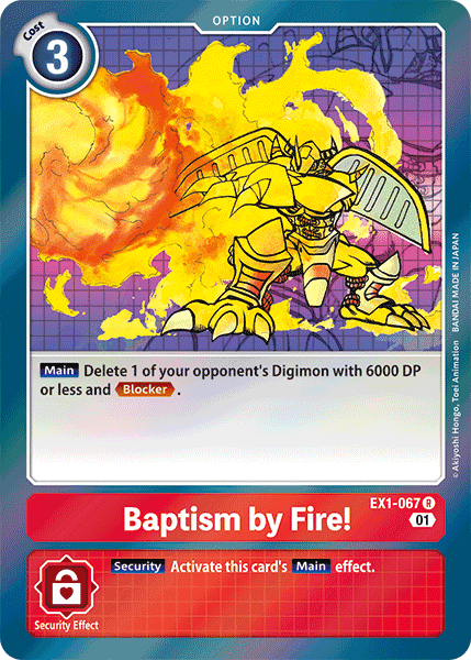 Baptism by Fire! - EX1-067 - Rare available at 401 Games Canada