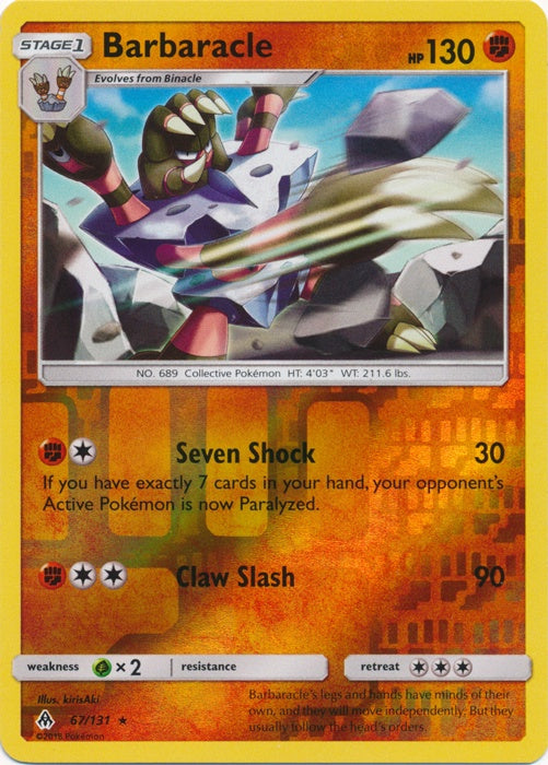 Barbaracle - 67/131 - Rare - Reverse Holo available at 401 Games Canada