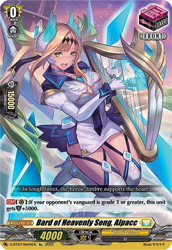 Bard of Heavenly Song, Alpacc - D-BT07/Re04 - Special Reprint available at 401 Games Canada