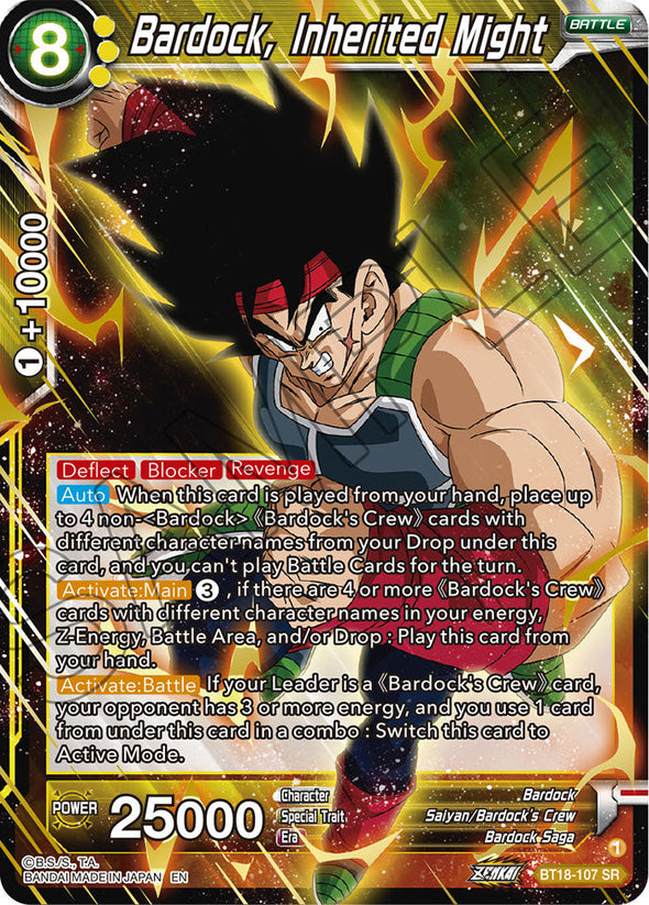 Bardock, Inherited Might - BT18-107 - Super Rare available at 401 Games Canada