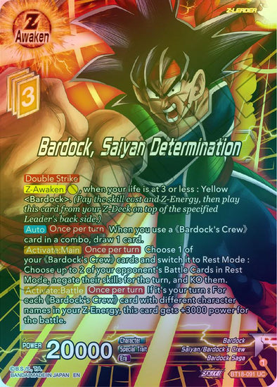 Bardock, Saiyan Determination - BT18-091 - Uncommon (Foil) available at 401 Games Canada