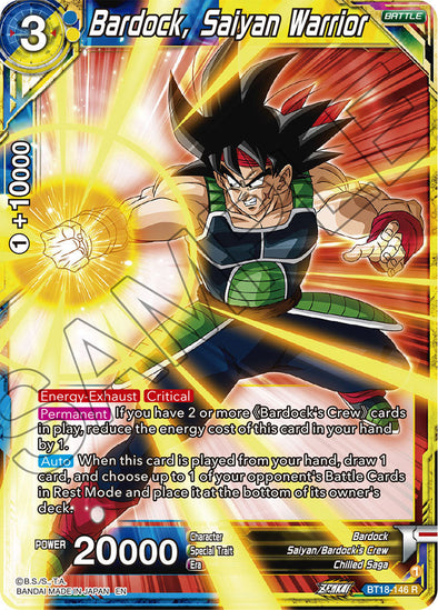 Bardock, Saiyan Warrior - BT18-146 - Rare available at 401 Games Canada