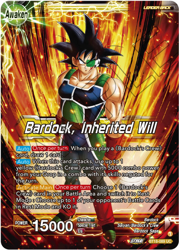 Bardock's Crew // Bardock, Inherited Will - BT18-089 - Uncommon available at 401 Games Canada