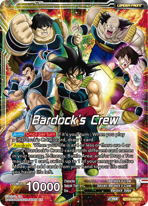 Bardock's Crew // Bardock, Inherited Will - BT18-089 - Uncommon available at 401 Games Canada