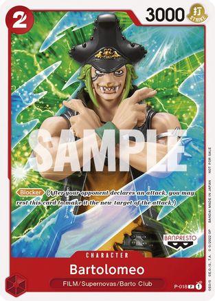 Bartolomeo (One Piece Film Red) - P-018 - Promo available at 401 Games Canada