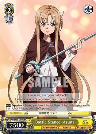 Battle Stance, Asuna (SR) - SAO/S100-E019S - Super Rare available at 401 Games Canada