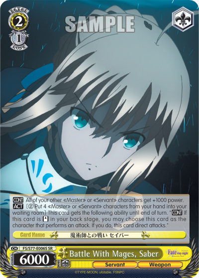 Battle With Mages, Saber (SR) available at 401 Games Canada