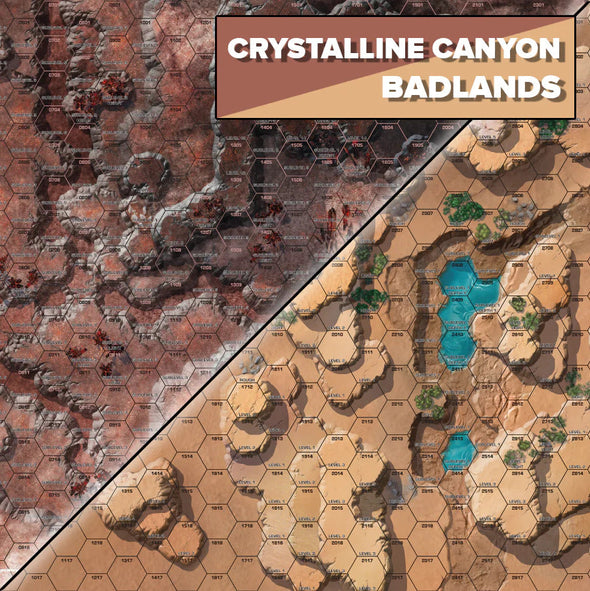 Battletech - BattleMat: Alien Worlds - Crystal Canyon / Badlands (Pre-Order) available at 401 Games Canada