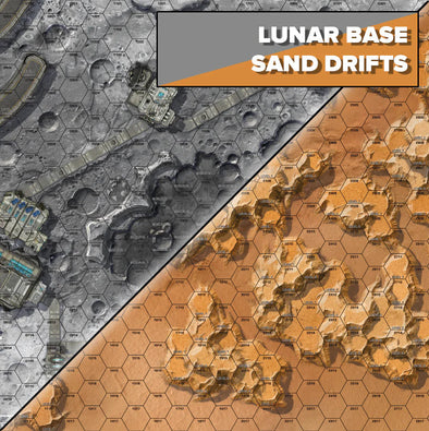 Battletech - BattleMat: Alien Worlds - Lunar Base / Sand Drifts (Pre-Order) available at 401 Games Canada