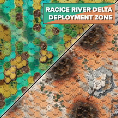 Battletech - BattleMat: Battle of Tukayyid - Racice River Delta / Deployment Zone (Pre-Order) available at 401 Games Canada