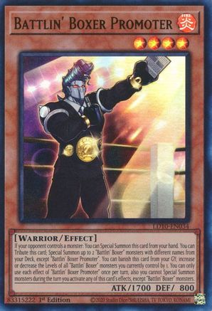 Battlin' Boxer Promoter - LD10-EN034 - Ultra Rare - 1st Edition available at 401 Games Canada