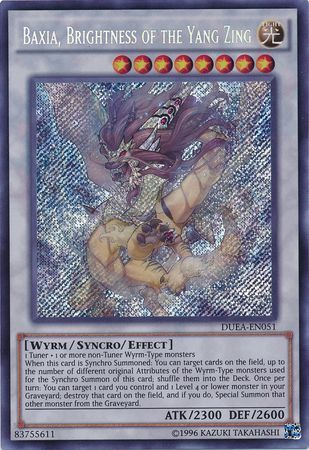 Baxia, Brightness of the Yang Zing - DUEA-EN051 - Secret Rare - Unlimited available at 401 Games Canada