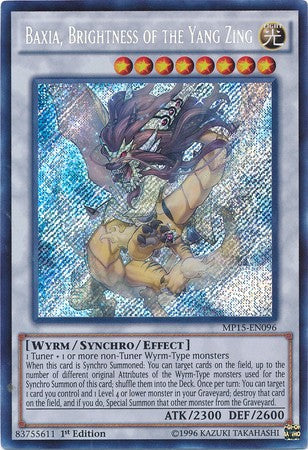 Baxia, Brightness of the Yang Zing - MP15-EN096 - Secret Rare - 1st Edition available at 401 Games Canada