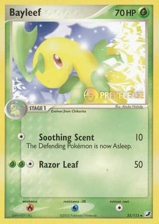 Bayleef - 35/115 - Pre-Release Promo available at 401 Games Canada
