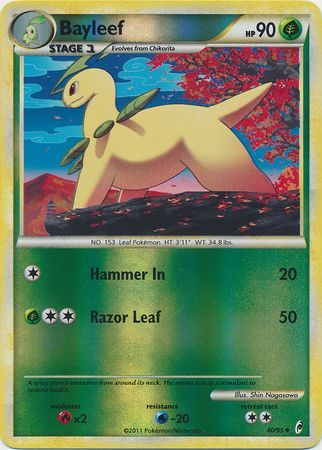 Bayleef - 40/95 - Uncommon - Reverse Holo available at 401 Games Canada