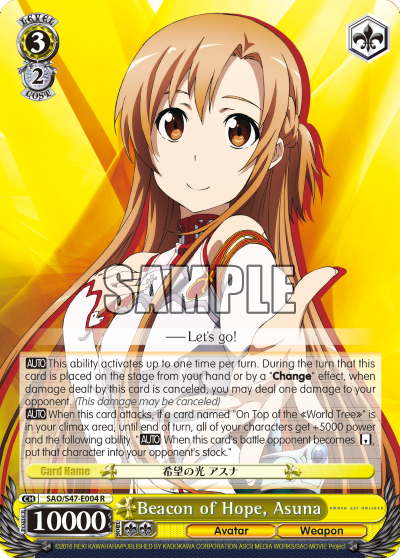 Beacon of Hope, Asuna - SAO/S47-E004 - Rare available at 401 Games Canada