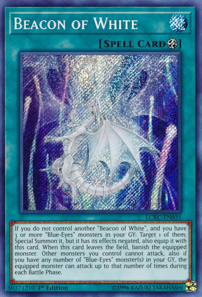 Beacon of White - LCKC-EN035 - Secret Rare - 1st Edition available at 401 Games Canada