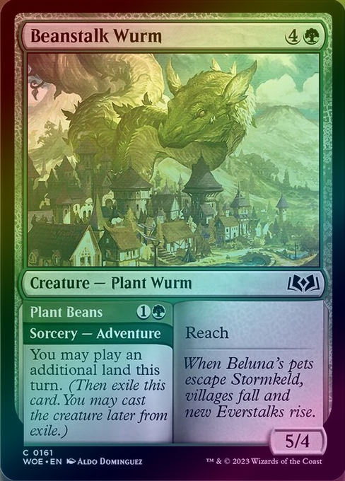 401 Games Canada - Beanstalk Wurm // Plant Beans (Foil) (WOE) 401 Games Canada - Beanstalk Wurm // Plant Beans (Foil) (WOE)