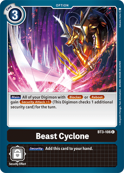 Beast Cyclone - BT3-106 - Common available at 401 Games Canada