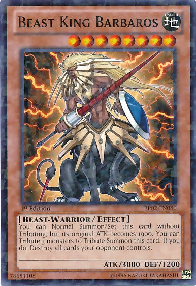 Beast King Barbaros - BP02-EN080 - Mosaic Rare - 1st Edition available at 401 Games Canada