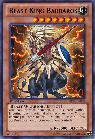 Beast King Barbaros - BP02-EN080 - Rare - 1st Edition available at 401 Games Canada