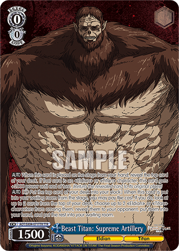 Beast Titan: Supreme Artillery - AOT/SX04-E071TTR - TTR available at 401 Games Canada