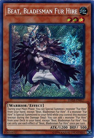 Beat, Bladesman Fur Hire - DASA-EN017 - Secret Rare - Unlimited available at 401 Games Canada