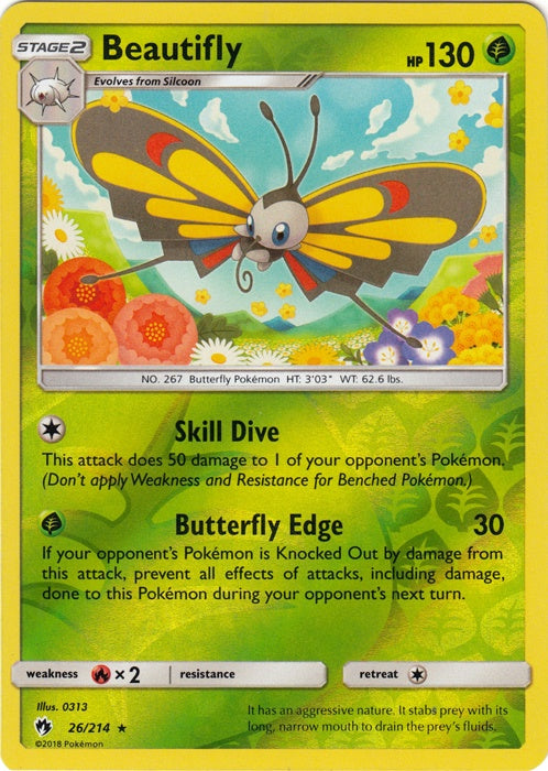 Beautifly - 26/214 - Rare - Reverse Holo available at 401 Games Canada