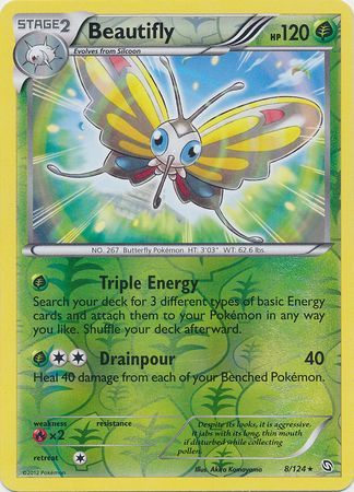 Beautifly - 8/124 - Rare - Reverse Holo available at 401 Games Canada