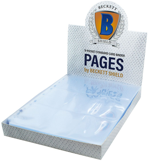 Beckett Shield - Binder Pages - 9 Pocket - 100Ct Clear available at 401 Games Canada