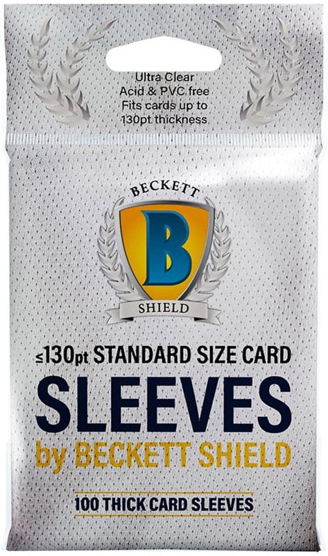 Beckett Shield - Soft Sleeves 130pt - 100Ct Clear available at 401 Games Canada