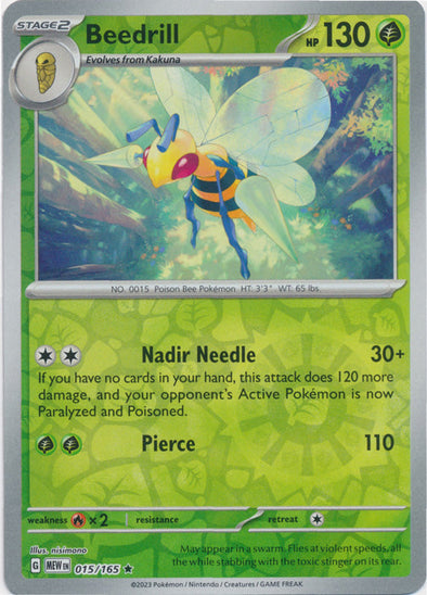 Beedrill - 015/165 - Rare - Reverse Holo available at 401 Games Canada