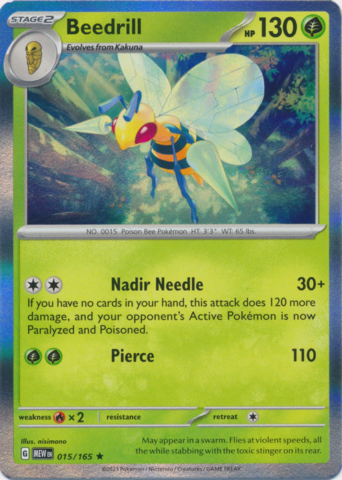 Beedrill - 015/165 - Rare available at 401 Games Canada