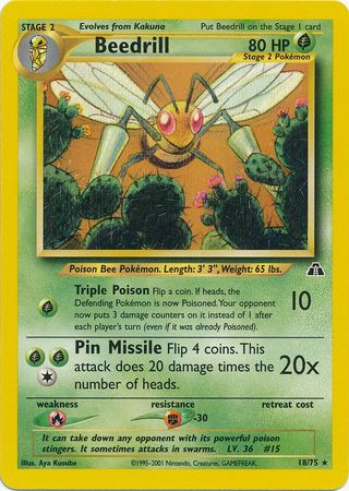 Beedrill - 18/75 - Rare - Unlimited available at 401 Games Canada