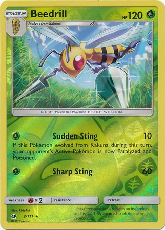 Beedrill - 3/111 - Rare - Reverse Holo available at 401 Games Canada