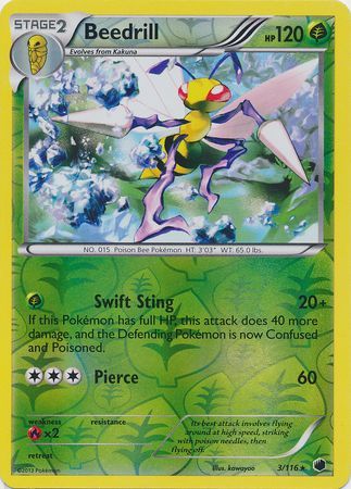 Beedrill - 3/116 - Rare - Reverse Holo available at 401 Games Canada